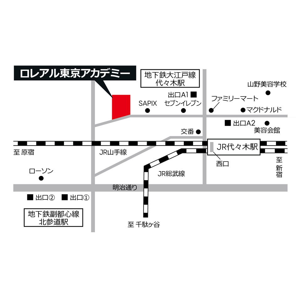 ロレアル 東京アカデミー 地図